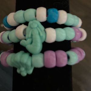 Bracelet set of three, sea themed.